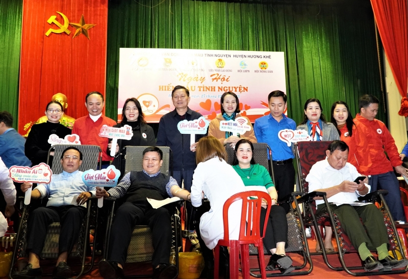 Hương Khê: Phối hợp tổ chức Ngày hội Hiến máu tình nguyện đợt I, năm 2024